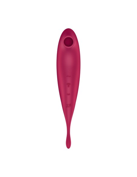 Satisfyer Twirling Pro+ Vibrador Híbrido Aire y Punto G App Rojo Oscuro | Kiwiku
