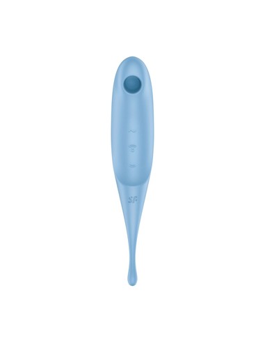 Satisfyer Twirling Pro Vibrador Air Pulse Híbrido Azul | Estimulación Clitoriana y Erógena | Kiwiku