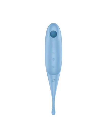 Satisfyer Twirling Pro Vibrador Air Pulse Híbrido Azul | Estimulación Clitoriana y Erógena | Kiwiku