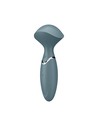 Satisfyer Mini Wand-er Vibrador de Varita Compacto Stonergrey para Estimulación Clitoriana y Masaje Corporal, 16 Cm