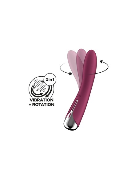 Satisfyer Spinning Vibe 1 Vibrador Rotador Punto G Rojo | Kiwiku