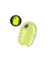 Satisfyer Glowing Ghost Double Air Pulse Vibrador Amarillo para Parejas, Estimulación Clitoriana y G-spot, Recargable, 1 Unidad