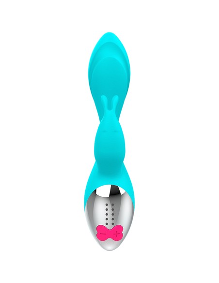 happy_loky_miki_vibrador_rabbit_estimulador_clítoris_y_punto_g_recargable_usb_azul_turquesa_19.5_cm_8425402158036_barato
