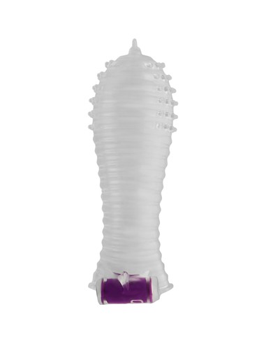 OHMAMA Funda Texturada Pene con Bala Vibradora | Juguete Erótico Flexible Bodysafe | Kiwiku