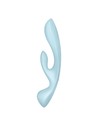 Satisfyer Triple Oh! Multi-vibrador Azul para Estimulación G y Clítoris, 12 Programas de Vibración, Impermeable Ipx7