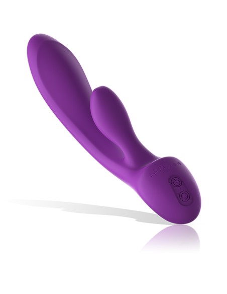 INTENSE FUN Intense Luigi Vibrador Rabbit Silicona Líquida Morado | Doble Estimulación | Kiwiku