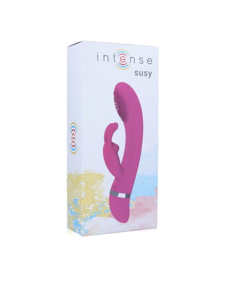 INTENSE FUN Susy Vibrador Rabbit Oscilante Silicona Rosa | 7 Modos Vibración | Kiwiku