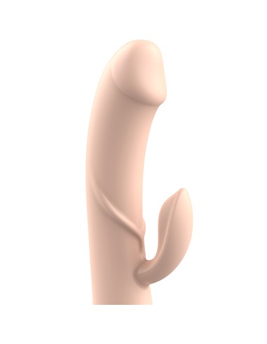 Vibrador Recargable Dual Magnus Natural INTENSE FUN | Silicona Médica IPX6 | Kiwiku