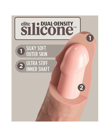 KING COCK Elite Dildo Realista Vibrador Silicona 15.2 cm | Comprar en Kiwiku