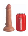 King Cock Elite Dildo Realista Vibrador de Silicona 15.2 Cm Caramelo