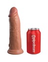King Cock Elite Dildo Realista Vibrador de Silicona 20.3 Cm Caramelo