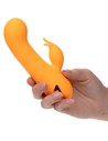 Calexotics Montecito Muse Vibrador Rabbit Naranja Con Inflado Automático, Estimulador Dual para Punto G, 10 Funciones de Vibraci