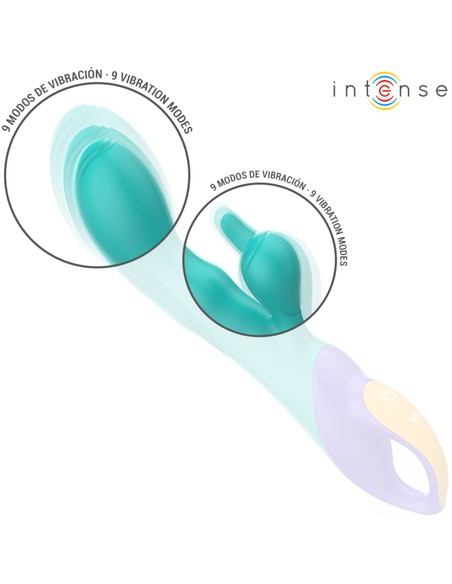 Vibrador Rabbit Fred Azul Recargable Intense Fun | Estimulacion Dual en Kiwiku