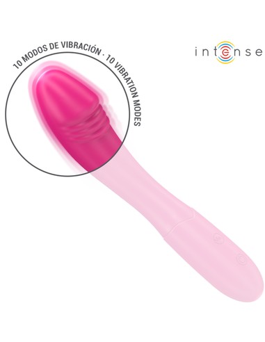 Vibrador Belinda INTENSE FUN 19 cm Flexible Rosa | 10 Vibraciones | Kiwiku