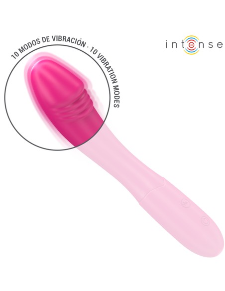 Vibrador Belinda INTENSE FUN 19 cm Flexible Rosa | 10 Vibraciones | Kiwiku