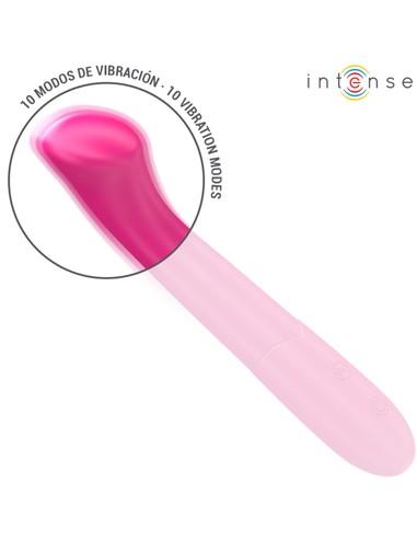 Vibrador Paty 19 cm Flexible INTENSE FUN | 10 Vibraciones Rosa - Kiwiku