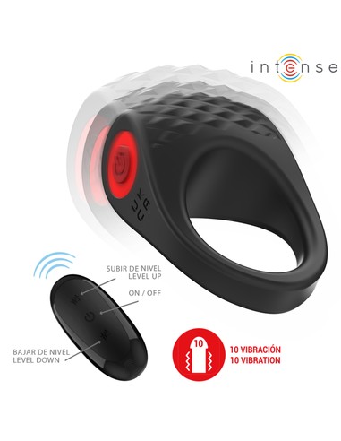 Anillo Vibrador Clover INTENSE COUPLES TOYS Negro 10 Vibraciones | KiwiKu