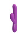 Pretty Love Perlita Vibrador Rabbit Multifunción 3 en 1 Morado Con 7 Modos de Vibración y Estimulación Clitoriana