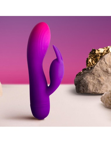 Rocks-Off Glo-Girl Rabbit Vibrador Morado Doble Motor | Kiwiku