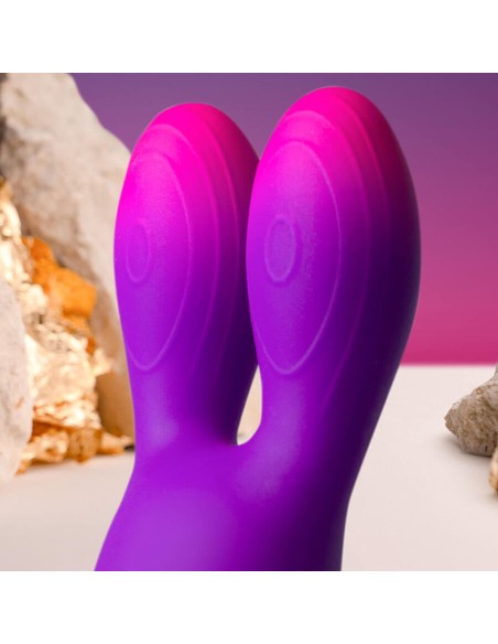 Rocks-Off Glo-Girl Bunny Vibrador Flexible Morado | 10 Modos Vibración | Kiwiku