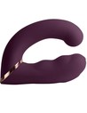 Rocks-off Gemini Vibrador Dual para Punto G y Estimulador Clitoriano Morado, Diseño Flexible Con 10 Modos de Vibración