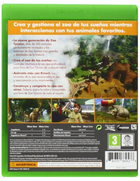 Juego XBOX ONE ZOO TYCOON ED. ACTUALIZ U7X-00047 kiwiku.com