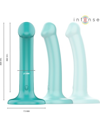 INTENSE FUN Katie Vibrador con Ventosa 10 Vibraciones Azul Oscuro Control Remoto | Kiwiku