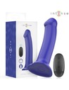 Intense Victoria Vibrador Con Ventosa 10 Vibraciones Azul Oscuro Control Remoto 19.5 Cm