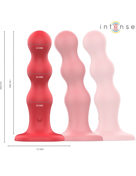 Vibrador CODY INTENSE FUN con Ventosa Rojo y Control Remoto | Kiwiku