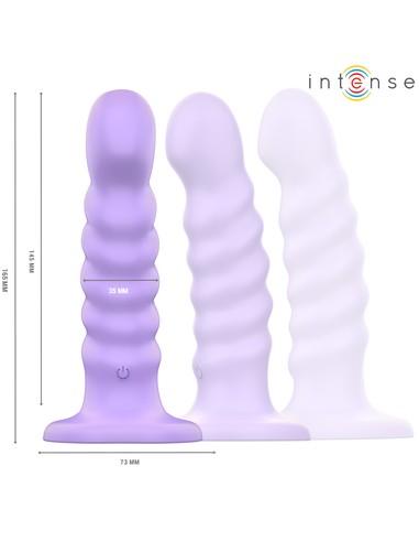 INTENSE BRENDA Vibrador Talla M Espiral Morado 10 Vibraciones Control Remoto | Kiwiku