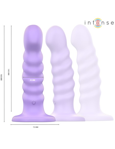 INTENSE BRENDA Vibrador Talla M Espiral Morado 10 Vibraciones Control Remoto | Kiwiku