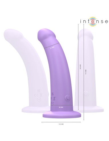 INTENSE FUN Eddie Vibrador 17.5 cm Morado 10 Vibraciones Control Remoto | Kiwiku
