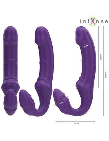 INTENSE FUN JILL Vibrador Doble 20 cm Violeta Control Remoto | Kiwiku