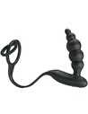 Pretty Love Anillos Pene Con Plug Vibrador para Estimulación Prostática, 12 Modos de Vibración, Recargable Usb, Impermeable