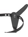 Fetish Submissive Harness Arnés Con Vibrador de Silicona Negro 15 Cm Talla Única