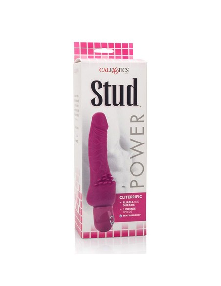 CALEXOTICS Power Stud Cliterrific Vibrador Rosa 19 cm | Estimulador Clitoriano con 3 Velocidades - Kiwiku