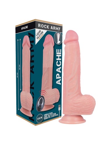 ROCK ARMY Liquid Silicone Apache Vibrador con Arnés Premium 20.5 cm | Comprar en Kiwiku