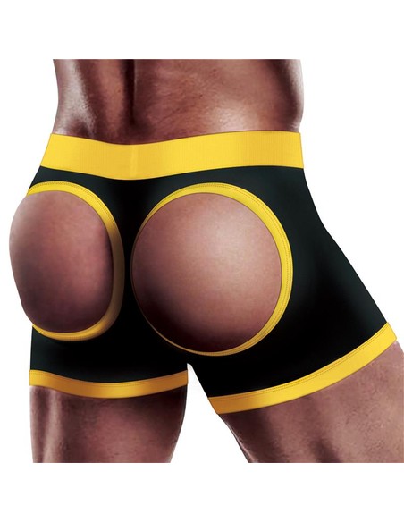 lovetoy_calzoncillo_boxer_shorts_horny_strapon_talla_xl/xxl_unisex_amarillo_y_negro_con_arnés_abierto_6970260905732_barato
