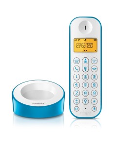 TELEFONO SINGLE AZUL Y BLANCO D1201WA/23 kiwiku.com 2