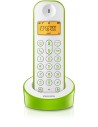 Philips d1201 - teléfono inalámbrico (dect, 50m, 300m), verde y blanco