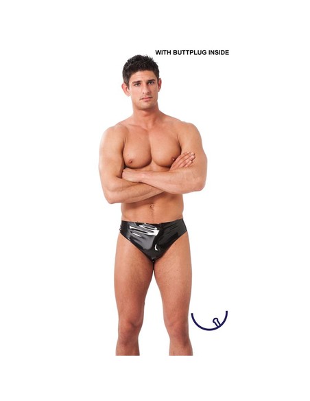 LATEX PLAY Bóxers con Plug Látex Talla M | Ropa Interior Erótica Masculina | Kiwiku
