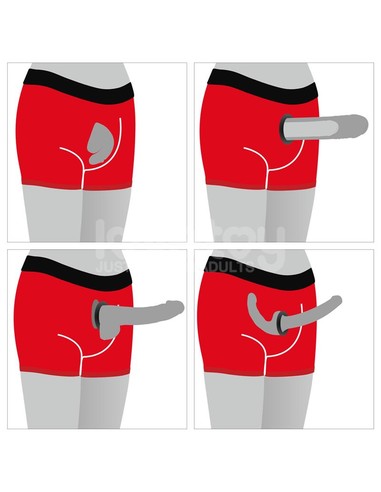LOVETOY Chic Strap-On Boxers Talla M/L | Juguetes Íntimos Versátiles en Kiwiku