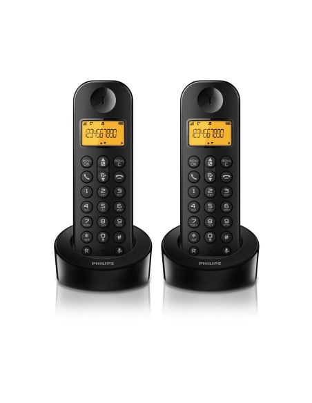 Philips D1202B/23 - Teléfono fijo digital (inalámbrico), negro D1202B/23 kiwiku.com