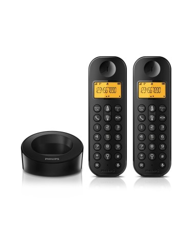 Philips D1202B/23 - Teléfono fijo digital (inalámbrico), negro D1202B/23 kiwiku.com