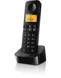 Philips D2101B - Telefono single negro D2101B/23 kiwiku.com