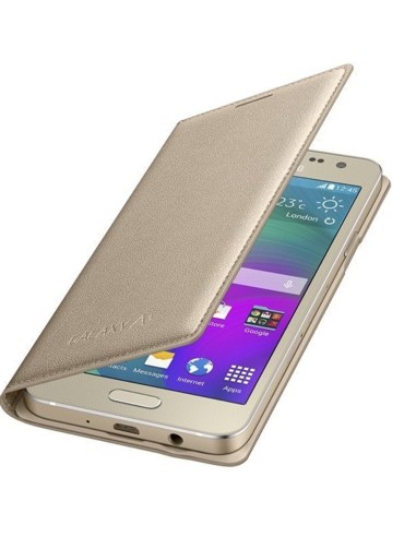 Funda Flip Wallet Galaxy A3 Oro EF-FA300BFEGWW kiwiku.com