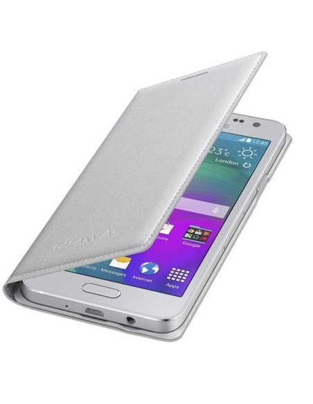 Funda Flip Wallet Samung Galaxy A3 Plateada EF-FA300BSEGWW kiwiku.com