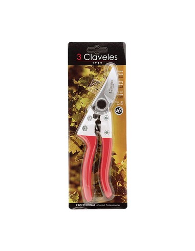 Tijeras de Poda Tres Claveles Cabeza Inclinada Aluminio 21 cm | Kiwiku
