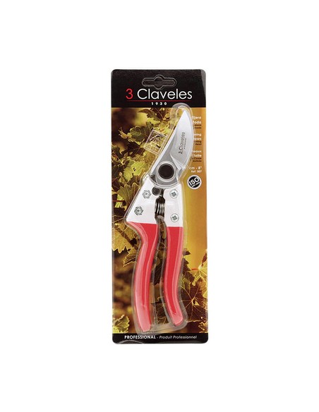 Tijeras de Poda Tres Claveles Cabeza Inclinada Aluminio 21 cm | Kiwiku