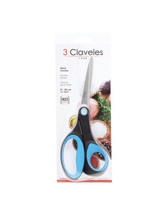 tres_claveles_tijeras_de_cocina_8"_acero_inoxidable_con_mango_ergonómico_azul_8410990004407_oferta 2